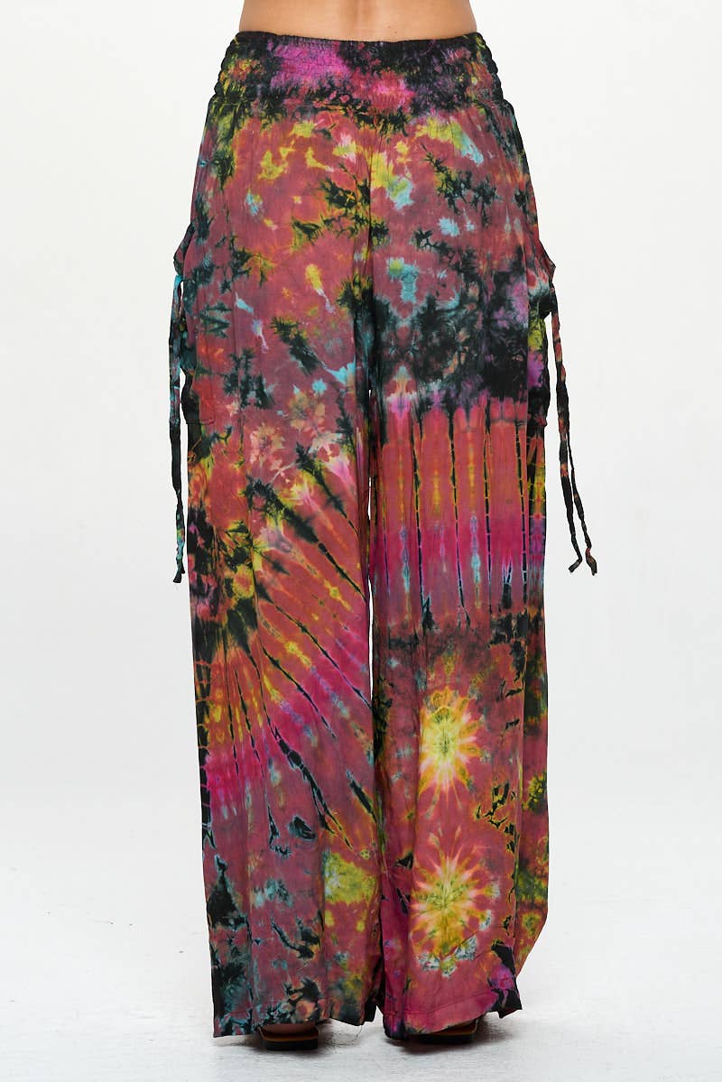 Tie-Dye Pants (KT-1422) boho clothing, festival outfit, hippie style apparel | Elevated Hippie