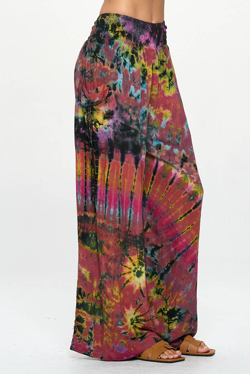 Tie-Dye Pants (KT-1422) boho clothing, festival outfit, hippie style apparel | Elevated Hippie