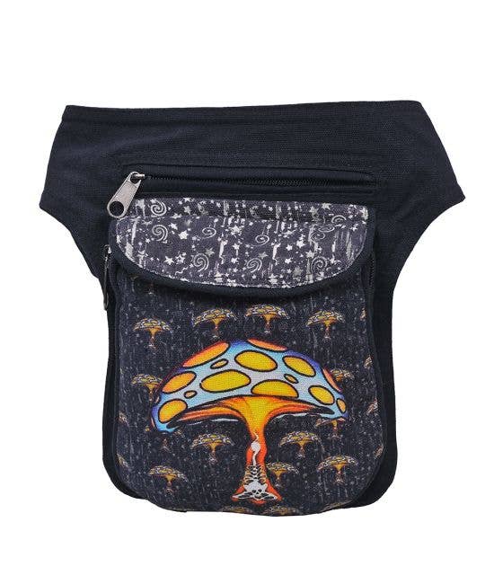 Mushroom Printed Fanny Pack boho clothing, festival outfit, hippie style apparel | Elevated Hippie