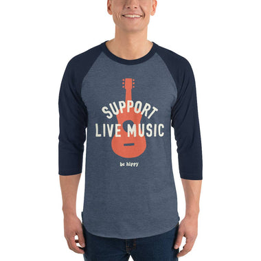 Support Live Music Baseball Tee - The Elevated Hippie
