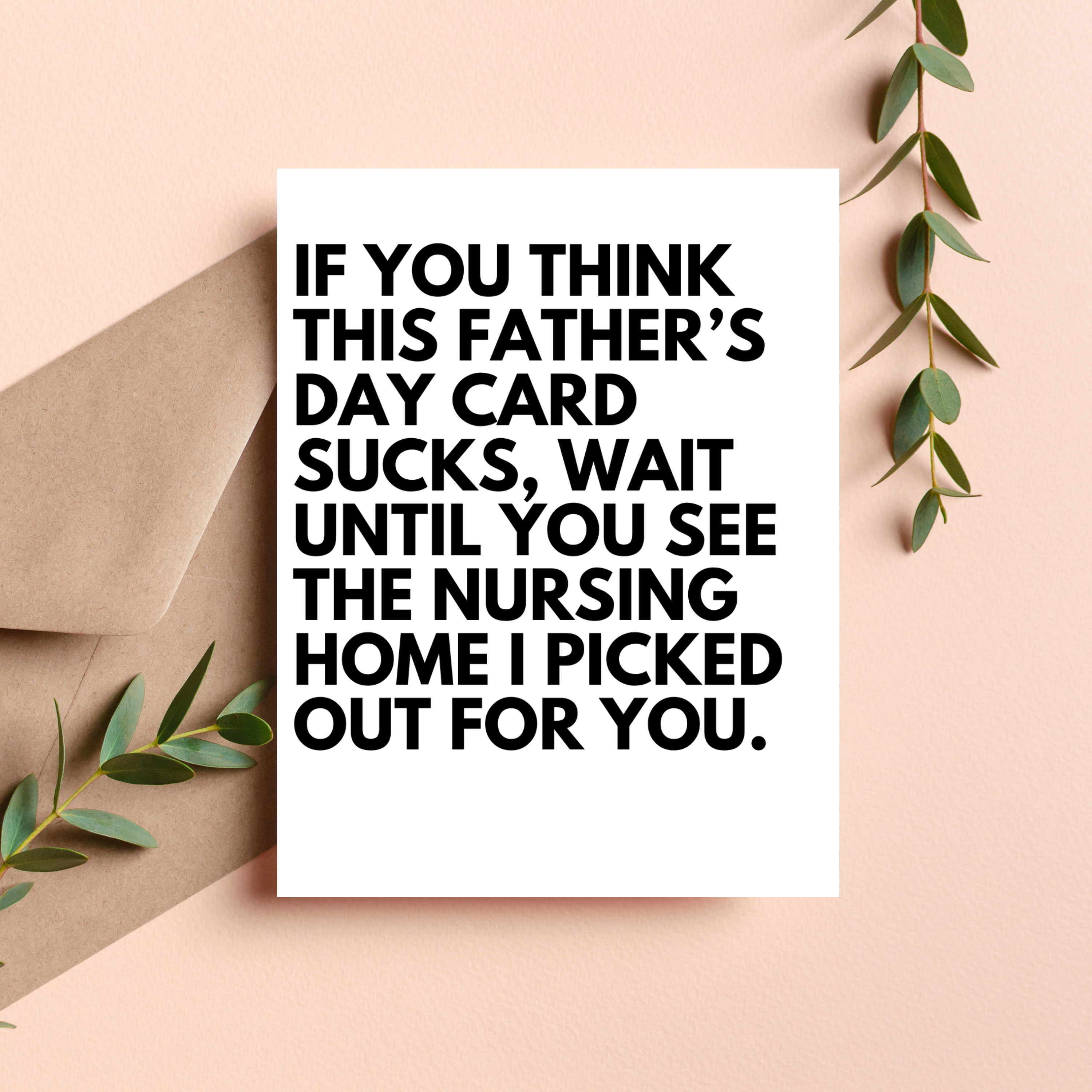 Funny Father's Day Card Sarcastic Cheeky Gifts boho clothing, festival outfit, hippie style apparel | Elevated Hippie