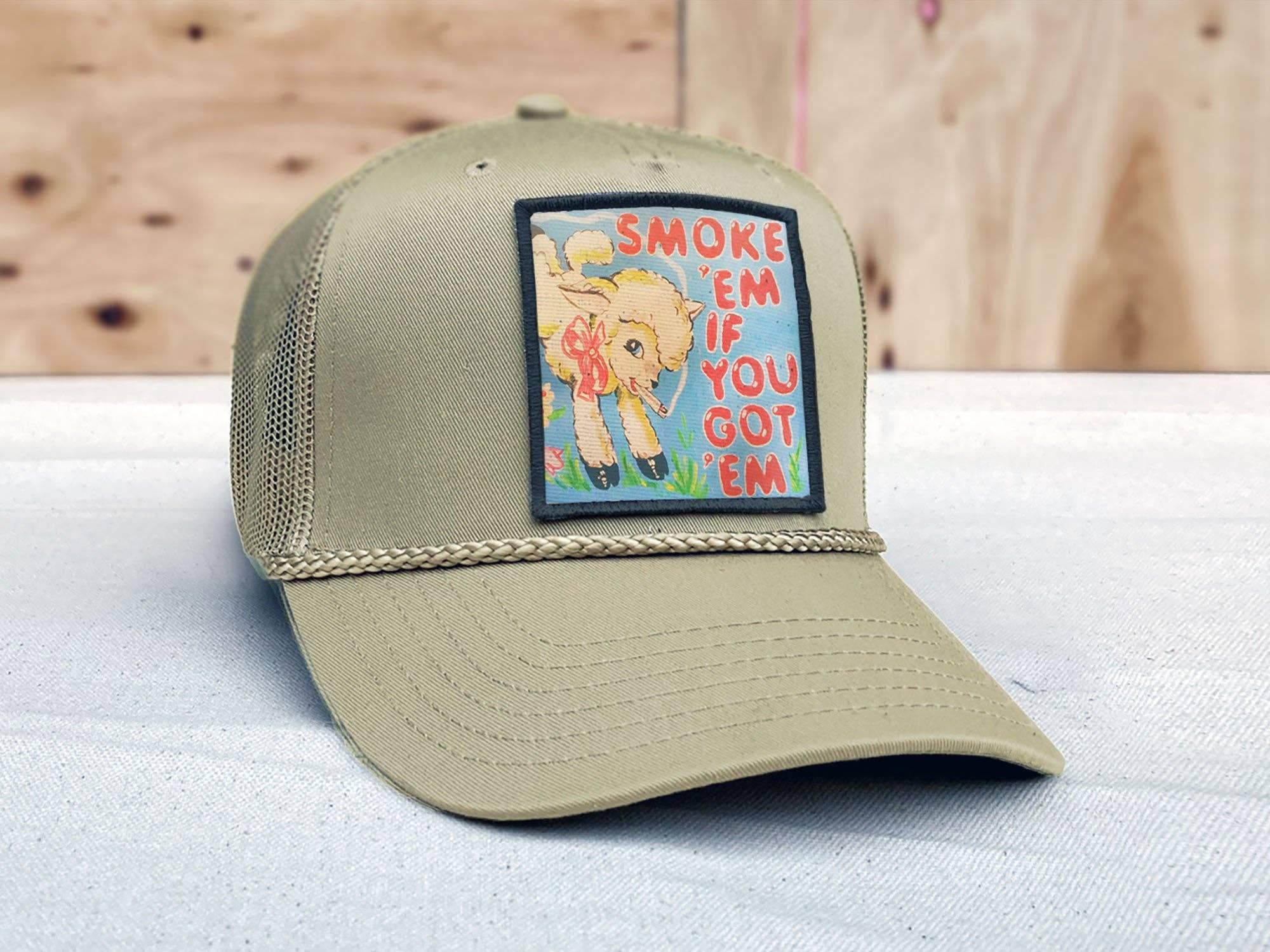 Smoke Em - Stanley Trucker Hat boho clothing, festival outfit, hippie style apparel | Elevated Hippie
