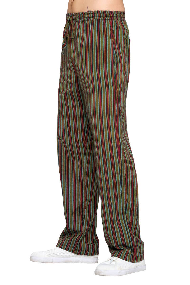 Striped Men's Pants boho clothing, festival outfit, hippie style apparel | Elevated Hippie