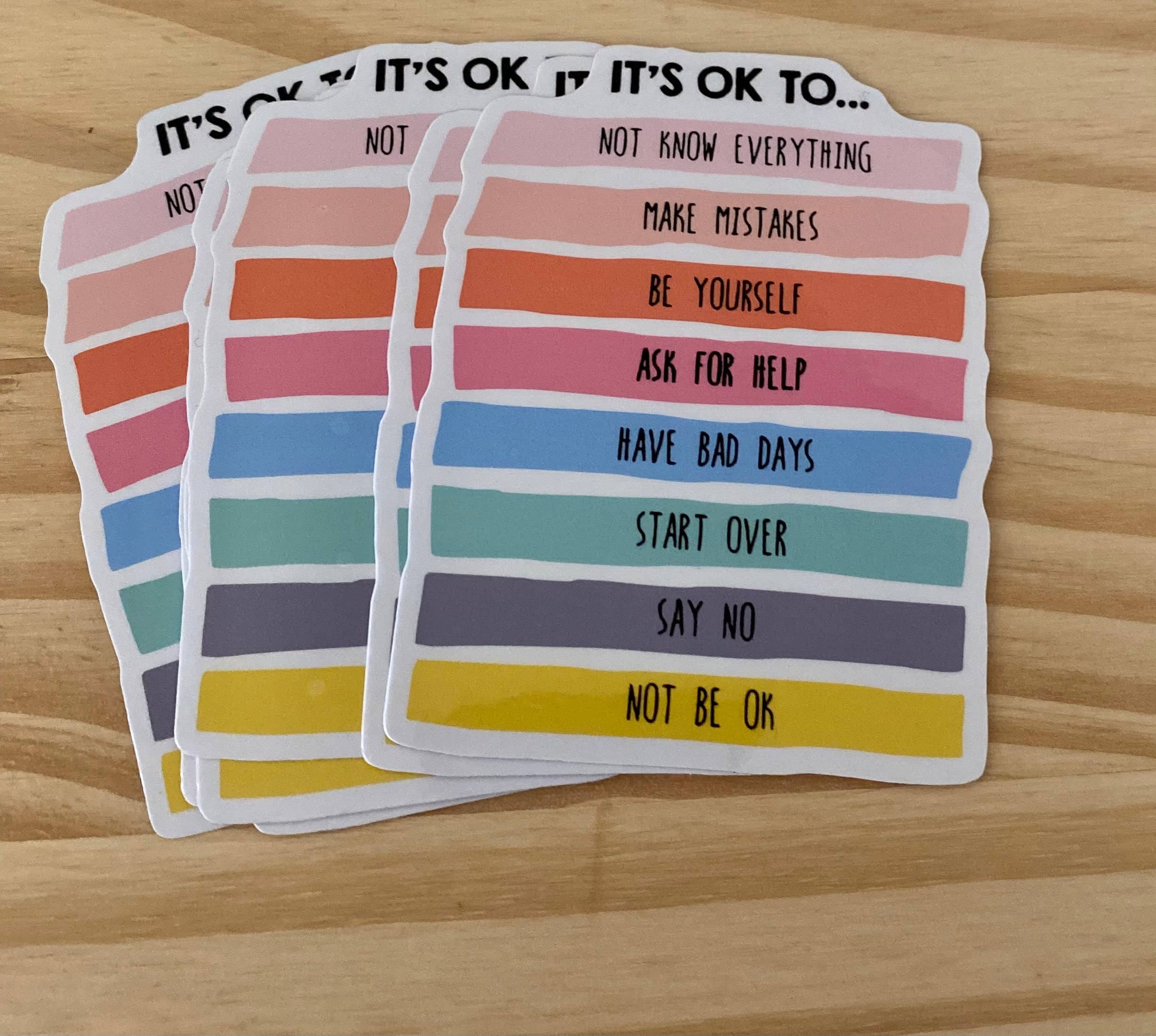 Mental Health Sticker "It's Ok" boho clothing, festival outfit, hippie style apparel | Elevated Hippie