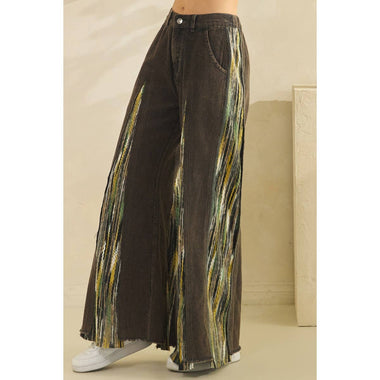 WASHED CORDUROY WIDE LEG PANTS- Relaxed Fit - The Elevated Hippie