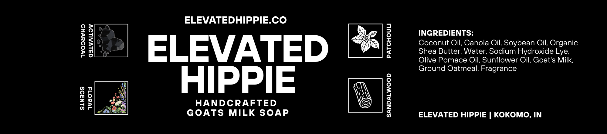 Elevated Hippie Goats Milk Bar Soap- GMS boho clothing, festival outfit, hippie style apparel | Elevated Hippie