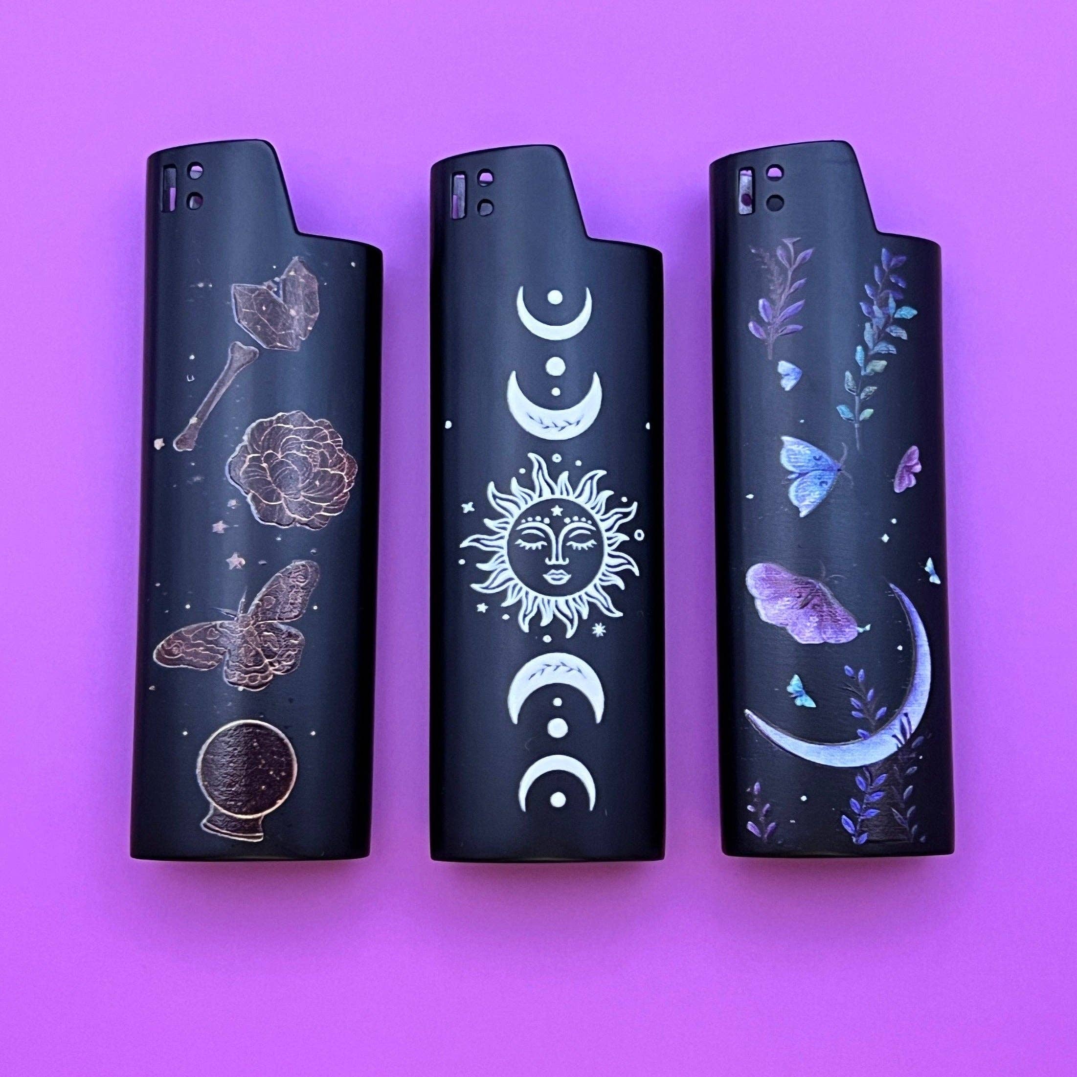 Lighter Case "Moon & Butterfly" boho clothing, festival outfit, hippie style apparel | Elevated Hippie