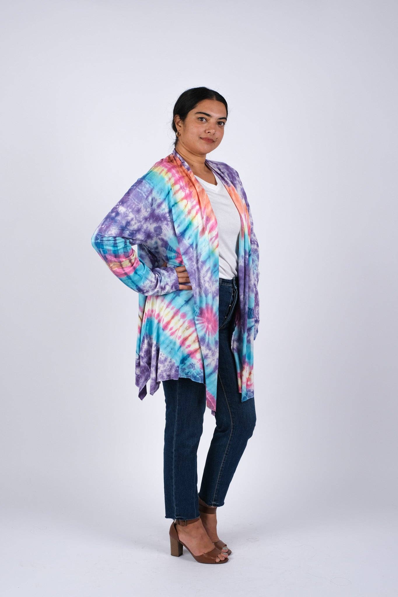 Colorful Tie Dye Cardigan boho clothing, festival outfit, hippie style apparel | Elevated Hippie