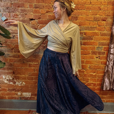 Boho Hand Dyed Palazzo Pants 🌿 Flowy Tie Dye Trousers | Adjustable Waist | Bodhi Style - The Elevated Hippie