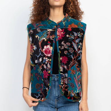 Quilted Velvet Snap Vest - The Elevated Hippie