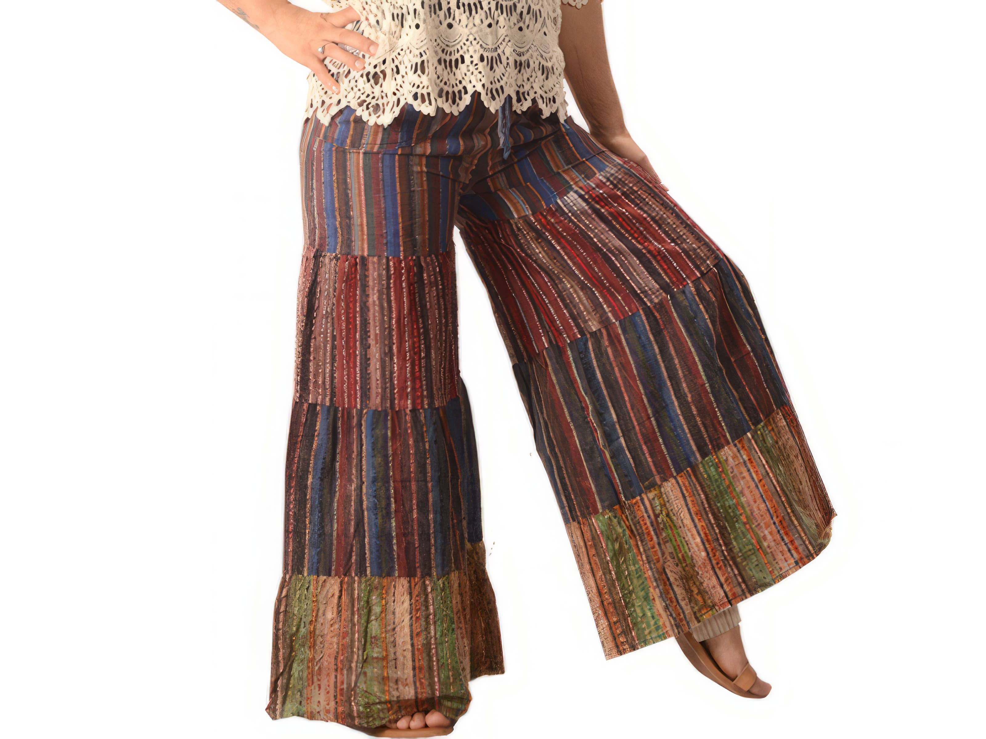 Lunar Bay Over Dyed Seersucker Artisan Pants boho clothing, festival outfit, hippie style apparel | Elevated Hippie
