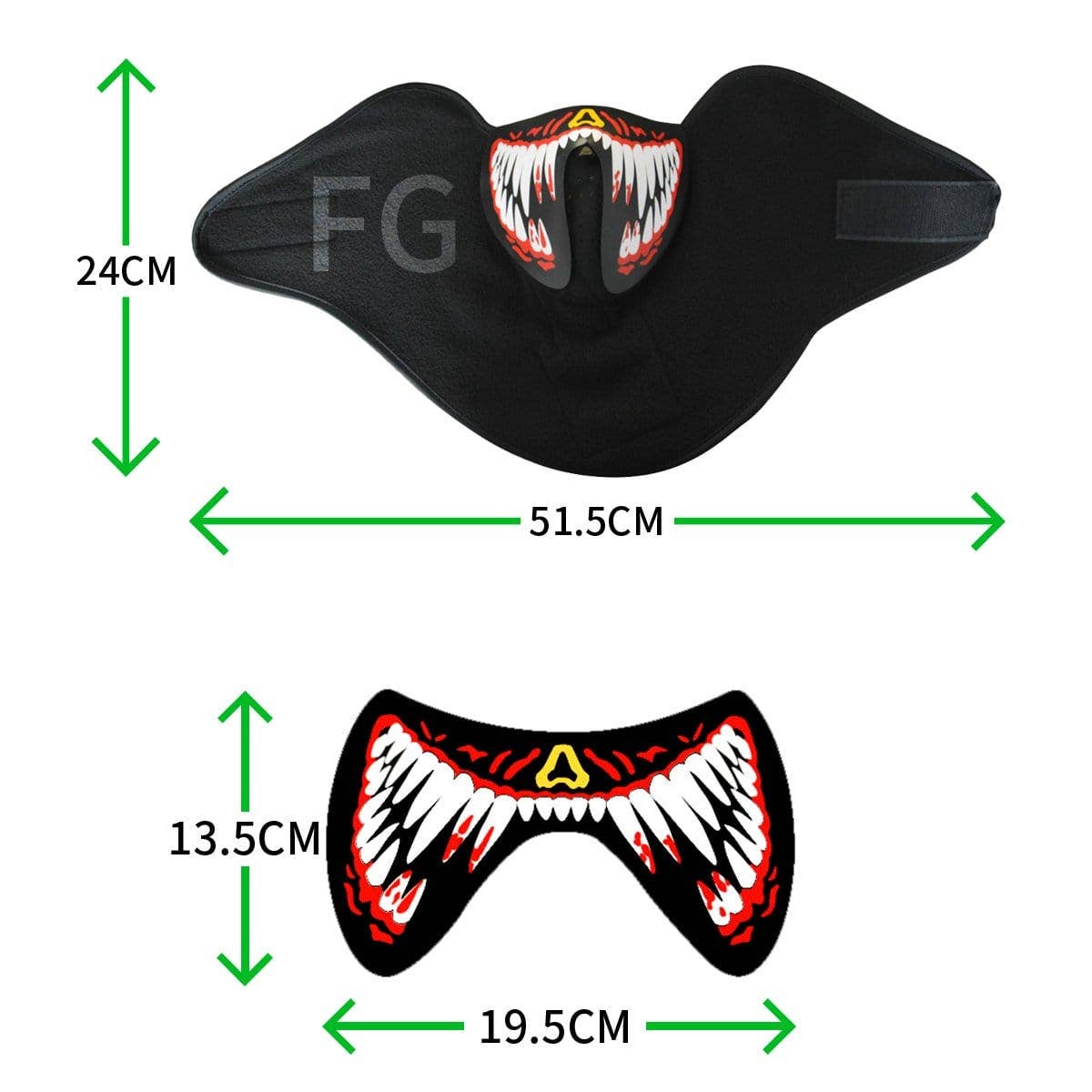 Mugsy Beatz LED Music Activate Face Masks boho clothing, festival outfit, hippie style apparel | Elevated Hippie