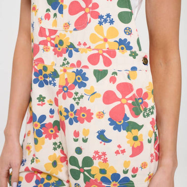 Boho Floral Cotton Overalls – Multicolor Print – 100% Cotton – Relaxed Fit - The Elevated Hippie