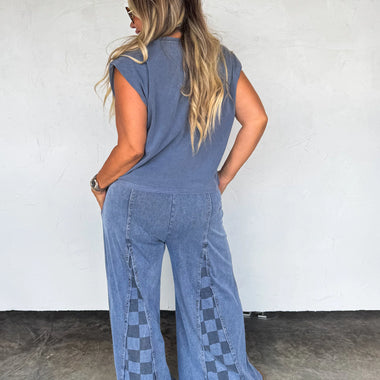 GROOVE ON CHECKER FLARE PANTS