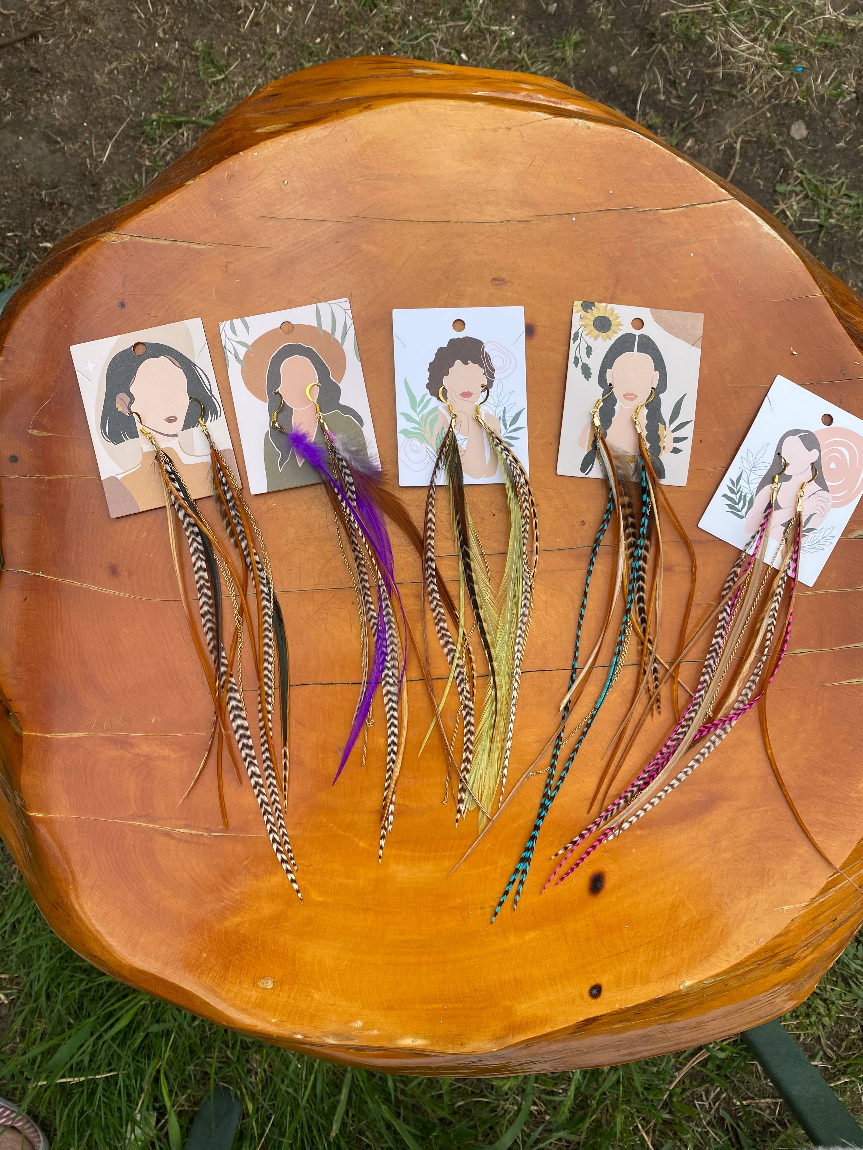 Free-Spirit Feather earrings boho clothing, festival outfit, hippie style apparel | Elevated Hippie