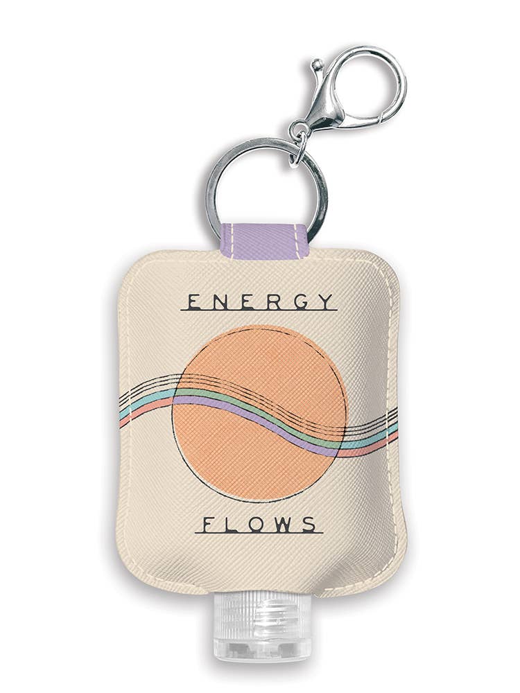 Energy Flows Hand Sanitizer Holder with Travel Bottle boho clothing, festival outfit, hippie style apparel | Elevated Hippie