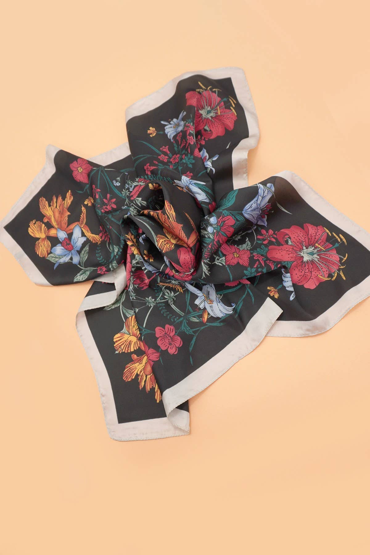 LARGE FLORAL PRINT BANDANA SCARF | 40SC651 boho clothing, festival outfit, hippie style apparel | Elevated Hippie