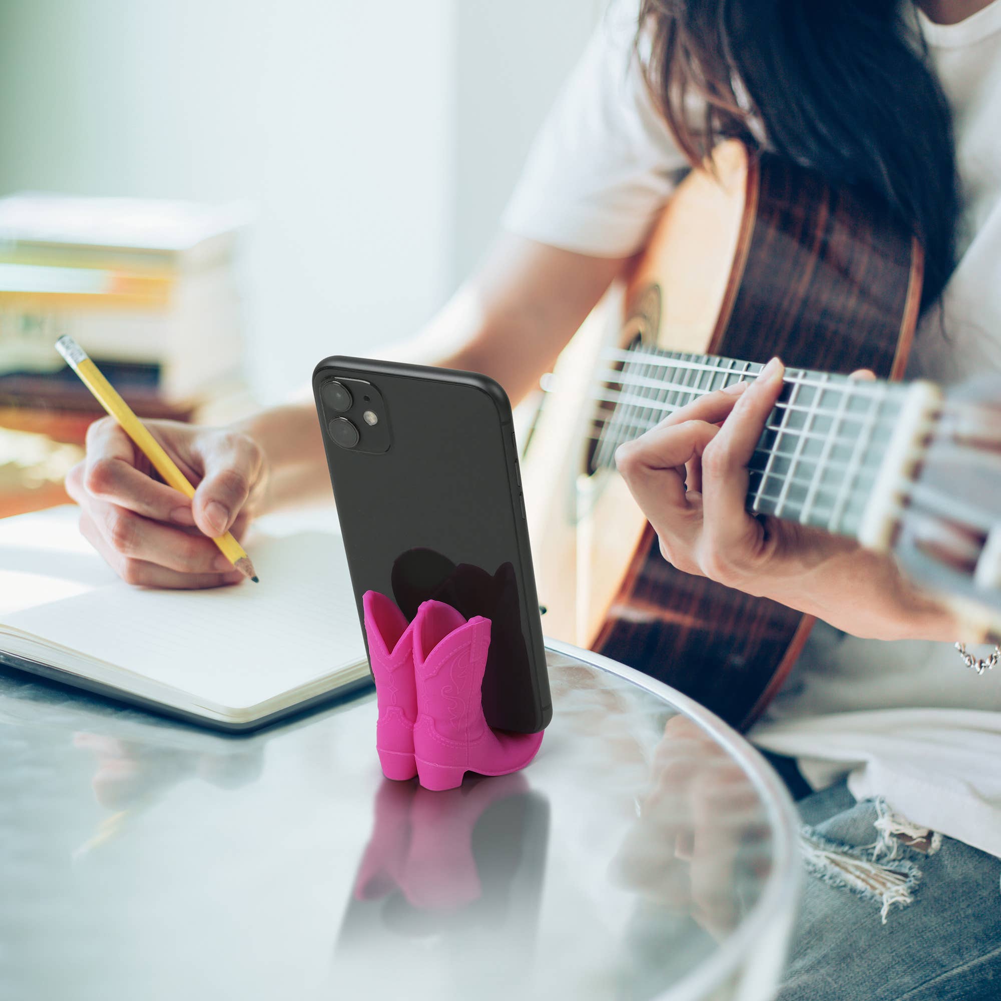 Fred & Friends Giddy Up Cowboy Boot Phone Stand boho clothing, festival outfit, hippie style apparel | Elevated Hippie