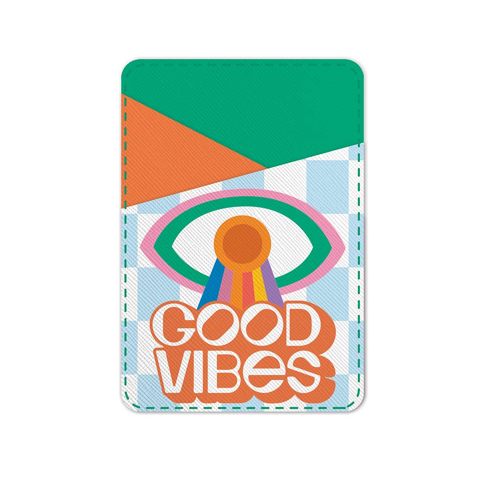 Spread Good Vibes Stick-On Cell Phone Wallet boho clothing, festival outfit, hippie style apparel | Elevated Hippie