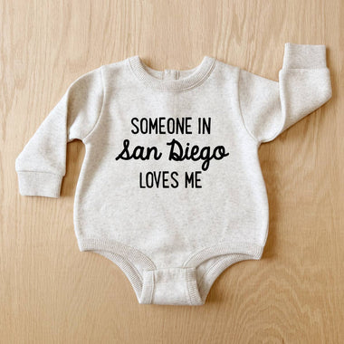 Personalized City Baby Fleece Romper - Someone Loves Me - The Elevated Hippie