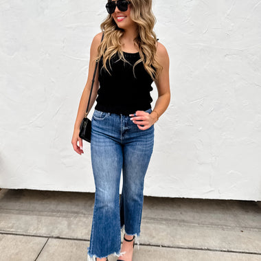 URBAN NON DISTRSSED CROP JEAN - The Elevated Hippie