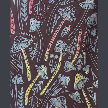 Multi-Mushroom Cotton Wide-Leg Overalls - The Elevated Hippie