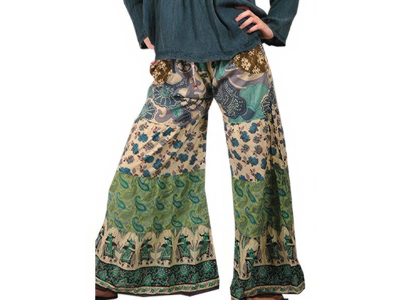 LITTLE WING TIER & PATCHWORK FAR-OUT FLARE PANTS boho clothing, festival outfit, hippie style apparel | Elevated Hippie