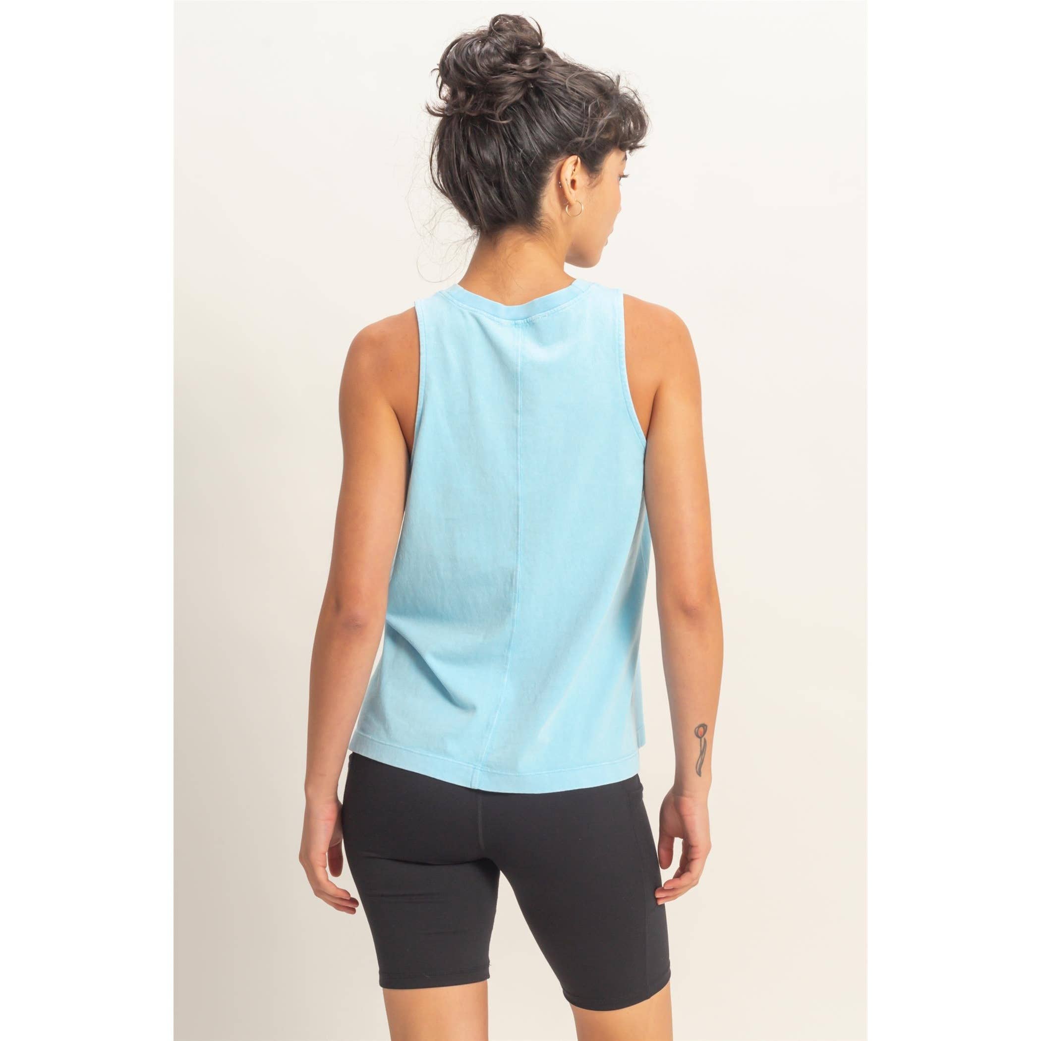 Mineral Washed Sleeveless Top boho clothing, festival outfit, hippie style apparel | Elevated Hippie