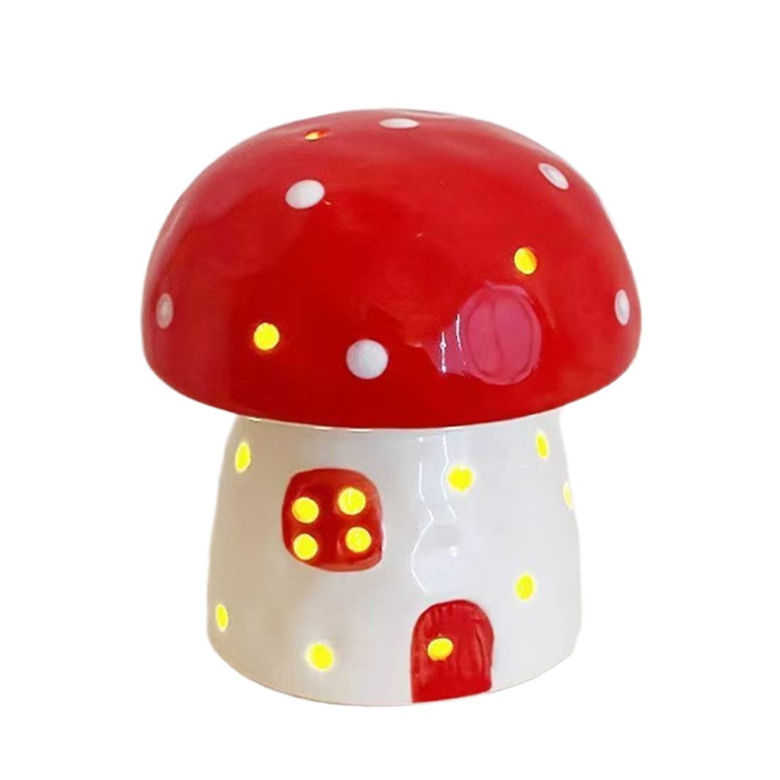 Ceramic Mushroom Ambient Night Light boho clothing, festival outfit, hippie style apparel | Elevated Hippie