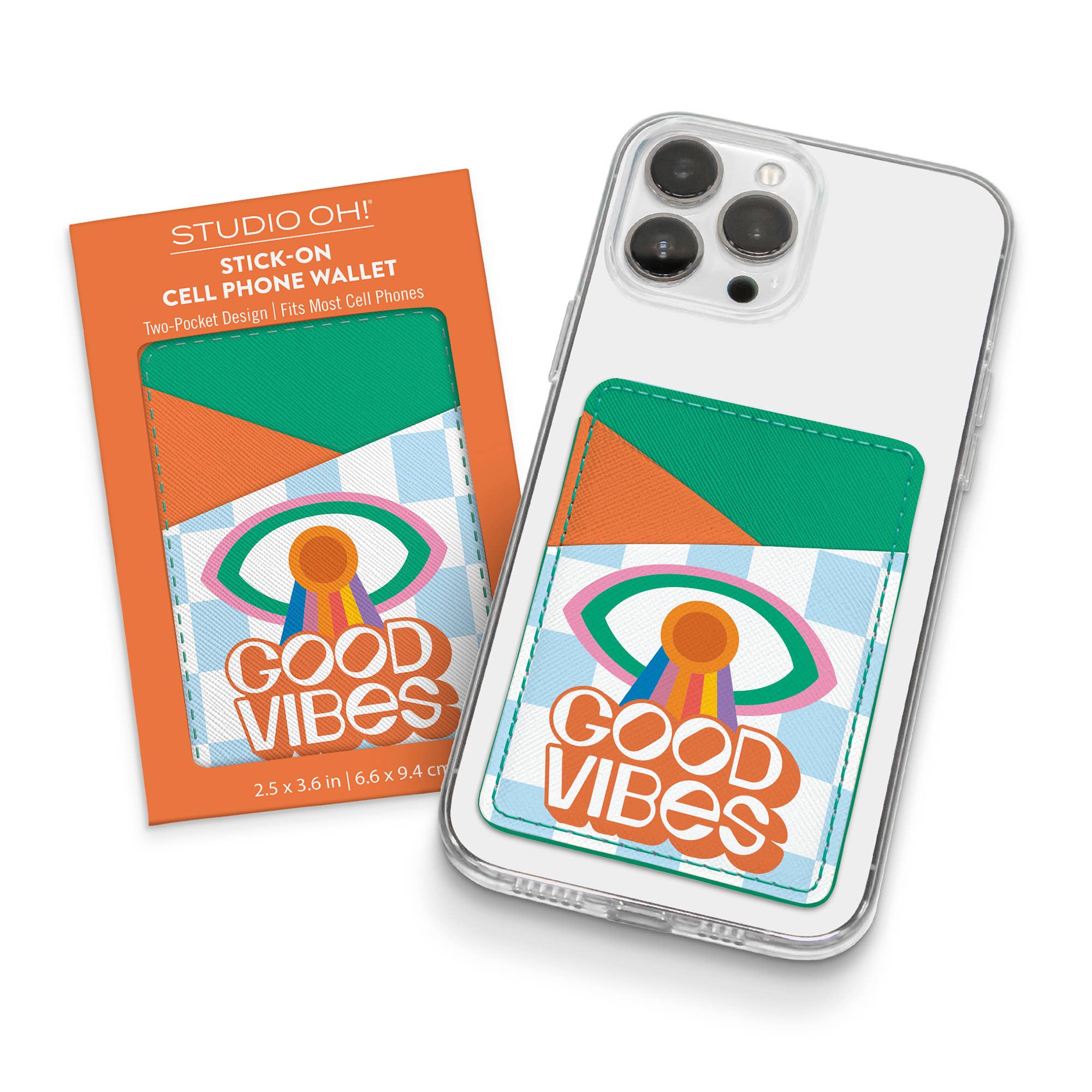 Spread Good Vibes Stick-On Cell Phone Wallet boho clothing, festival outfit, hippie style apparel | Elevated Hippie