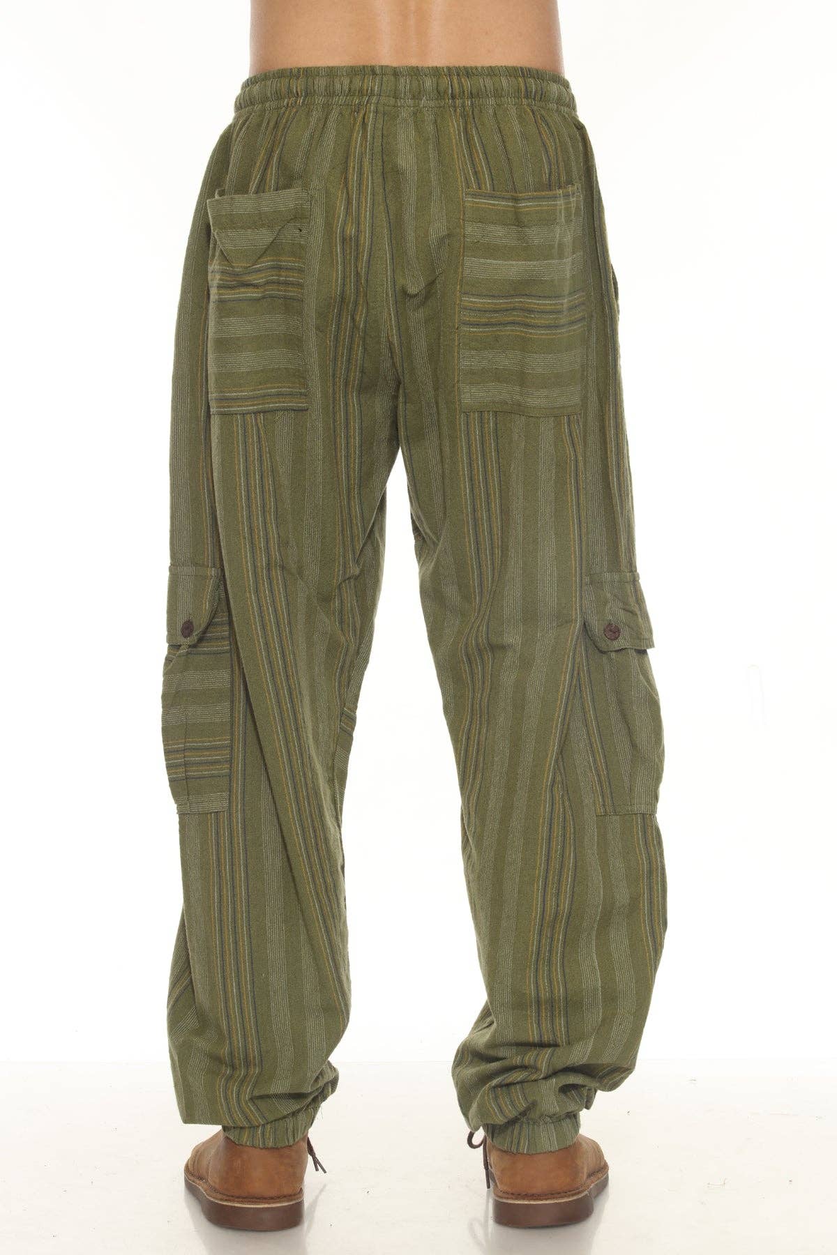 Men’s Patchwork Stripe Cotton Joggers – Boho Festival Pants boho clothing, festival outfit, hippie style apparel | Elevated Hippie