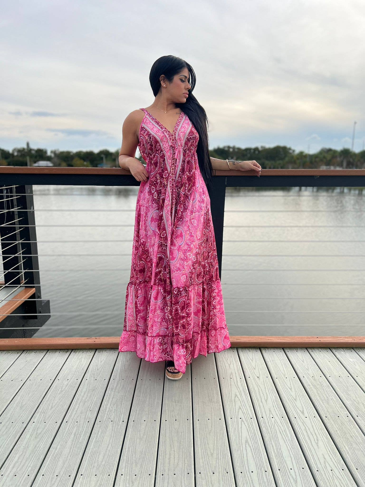 Boho Maxi Dress, Soft fabric -Case of Mixed Colors- boho clothing, festival outfit, hippie style apparel | Elevated Hippie