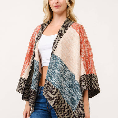 Elin Contrast Wrap Cardigan - The Elevated Hippie