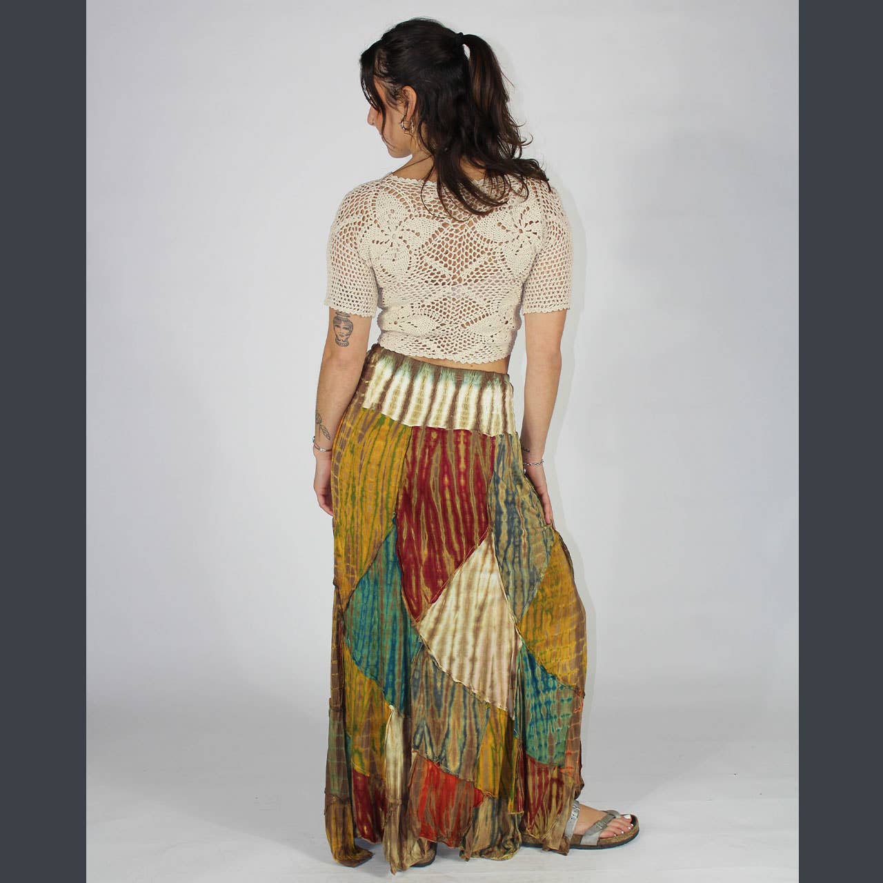 Psychedelic Stitch Maxi Skirt boho clothing, festival outfit, hippie style apparel | Elevated Hippie