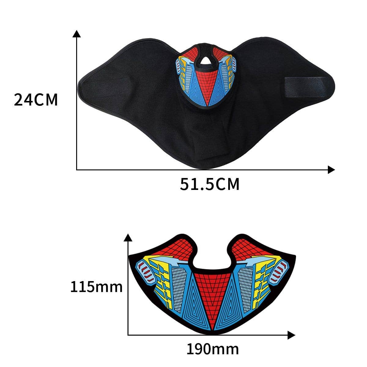 Mugsy Beatz LED Music Activate Face Masks boho clothing, festival outfit, hippie style apparel | Elevated Hippie