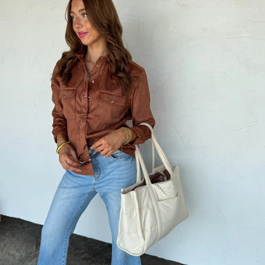 SUNDOWN SUEDE TOP - The Elevated Hippie