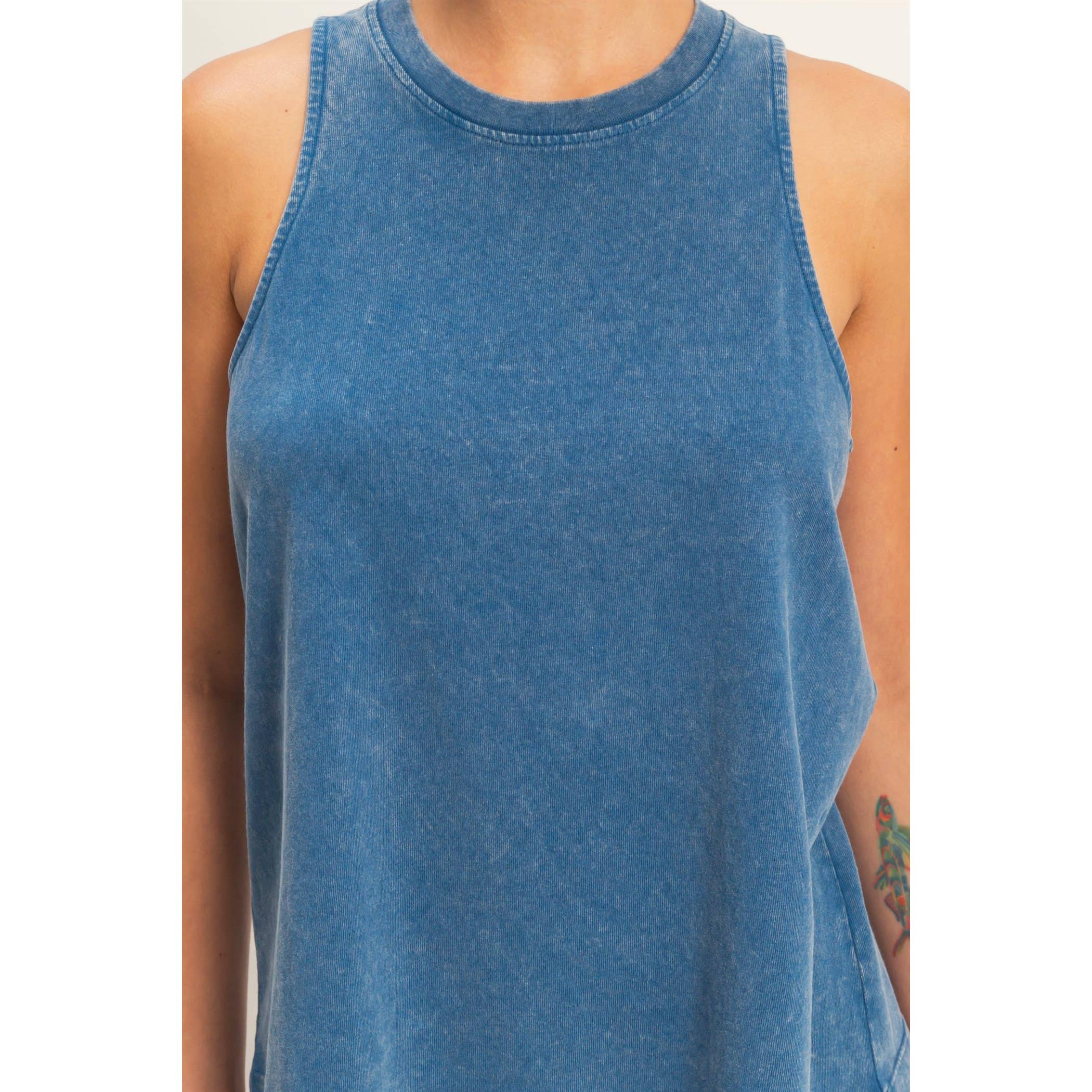Mineral Washed Sleeveless Top boho clothing, festival outfit, hippie style apparel | Elevated Hippie