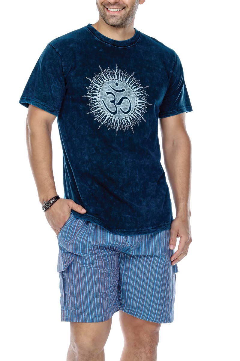 Men's Striped Shorts With Pockets boho clothing, festival outfit, hippie style apparel | Elevated Hippie