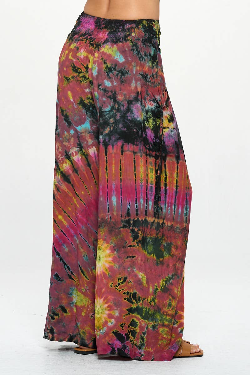 Tie-Dye Pants (KT-1422) boho clothing, festival outfit, hippie style apparel | Elevated Hippie
