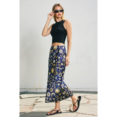 Deep Space Pull On Maxi Skirt - The Elevated Hippie