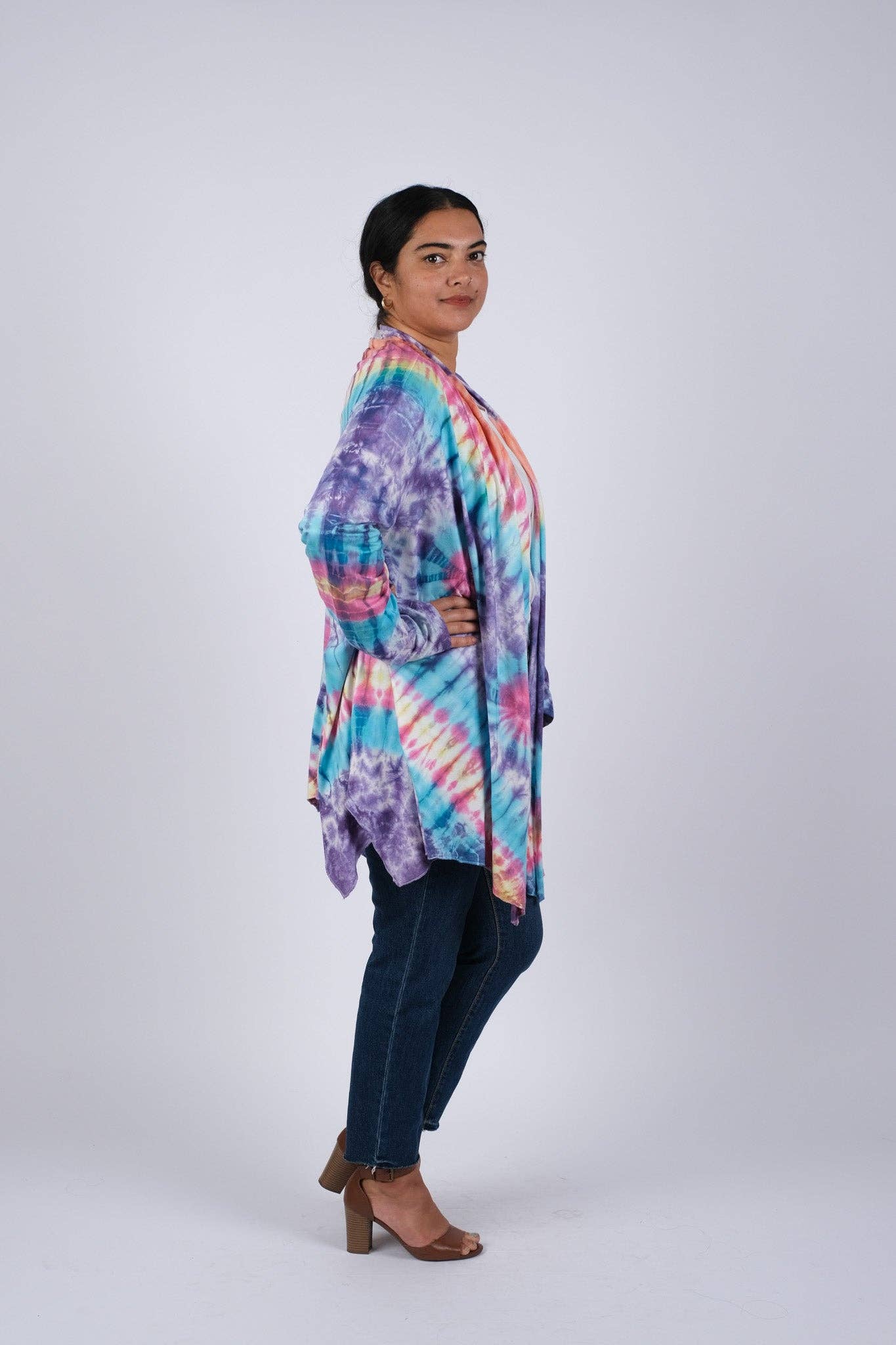Colorful Tie Dye Cardigan boho clothing, festival outfit, hippie style apparel | Elevated Hippie