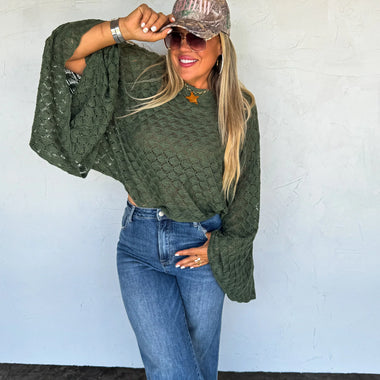PREORDER- FALL COLORS FREE SPIRIT BELL SLEEVE TOP - The Elevated Hippie