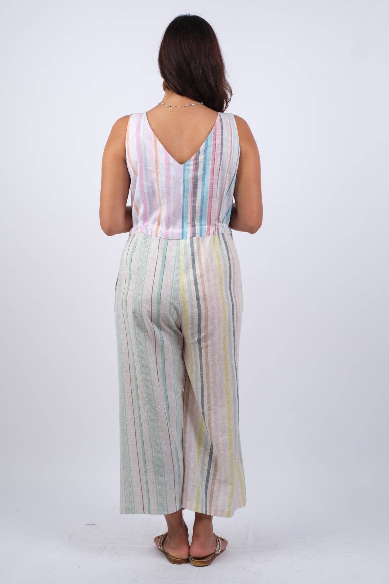 Ethereal Stripes Chic Patchwork Romper boho clothing, festival outfit, hippie style apparel | Elevated Hippie