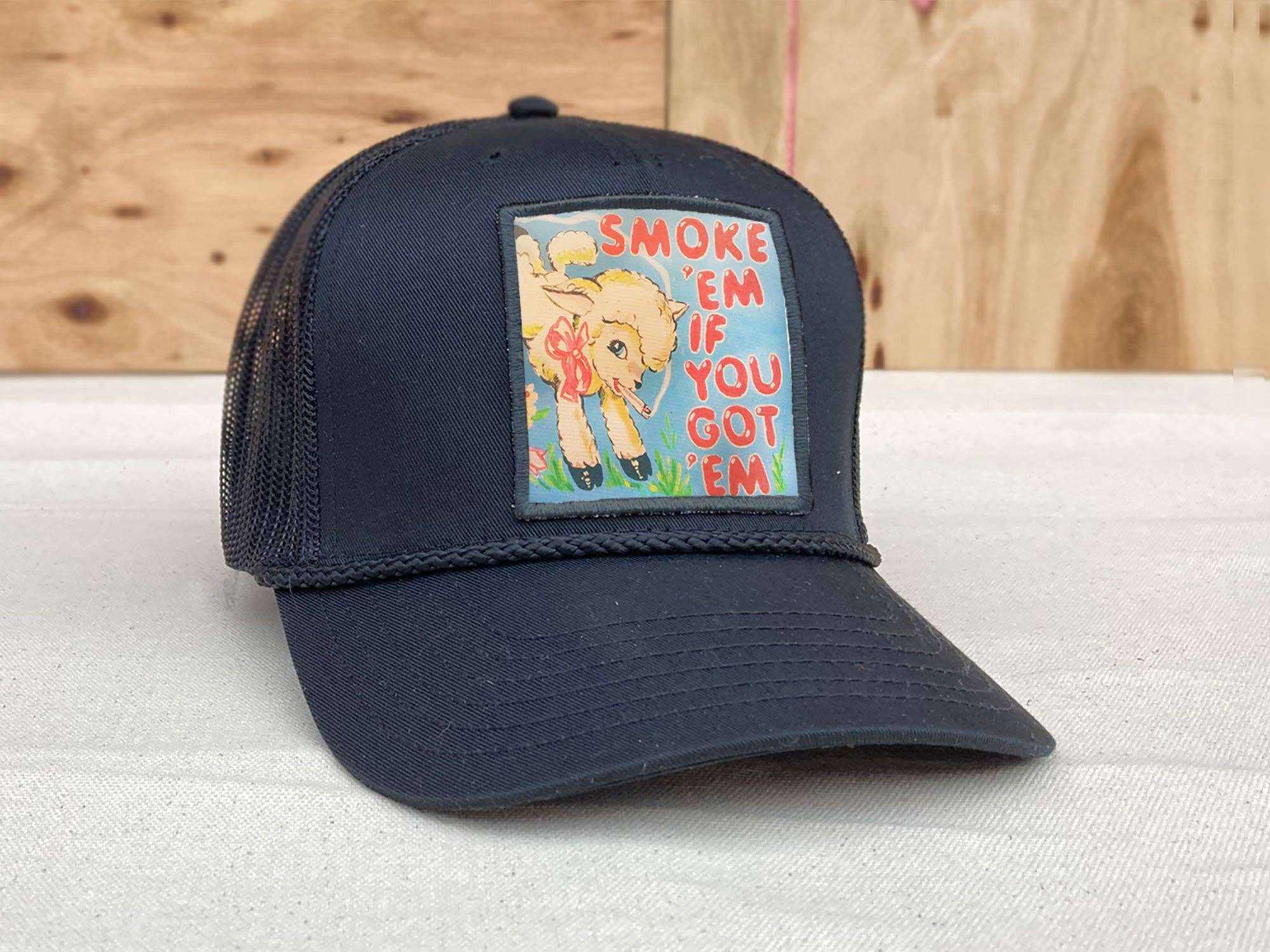 Smoke Em - Stanley Trucker Hat boho clothing, festival outfit, hippie style apparel | Elevated Hippie