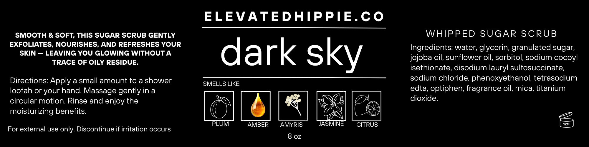 Elevated Hippie Whipped Sugar Scrub boho clothing, festival outfit, hippie style apparel | Elevated Hippie