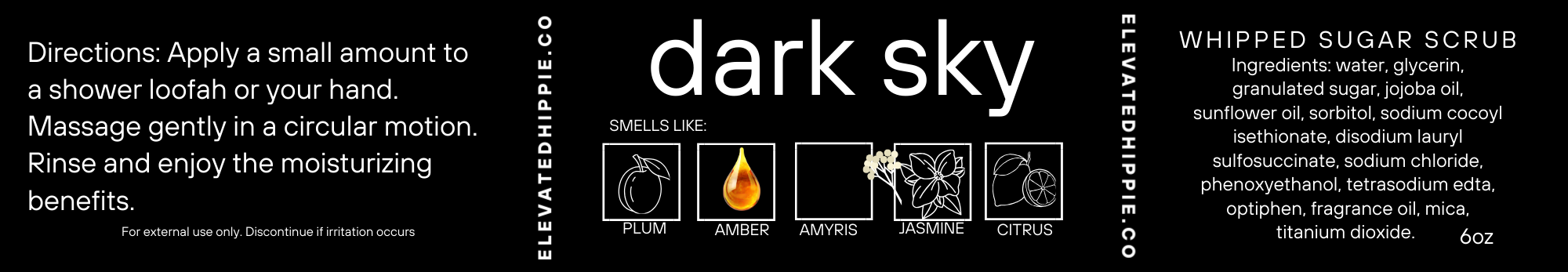 Elevated Hippie Whipped Sugar Scrub boho clothing, festival outfit, hippie style apparel | Elevated Hippie