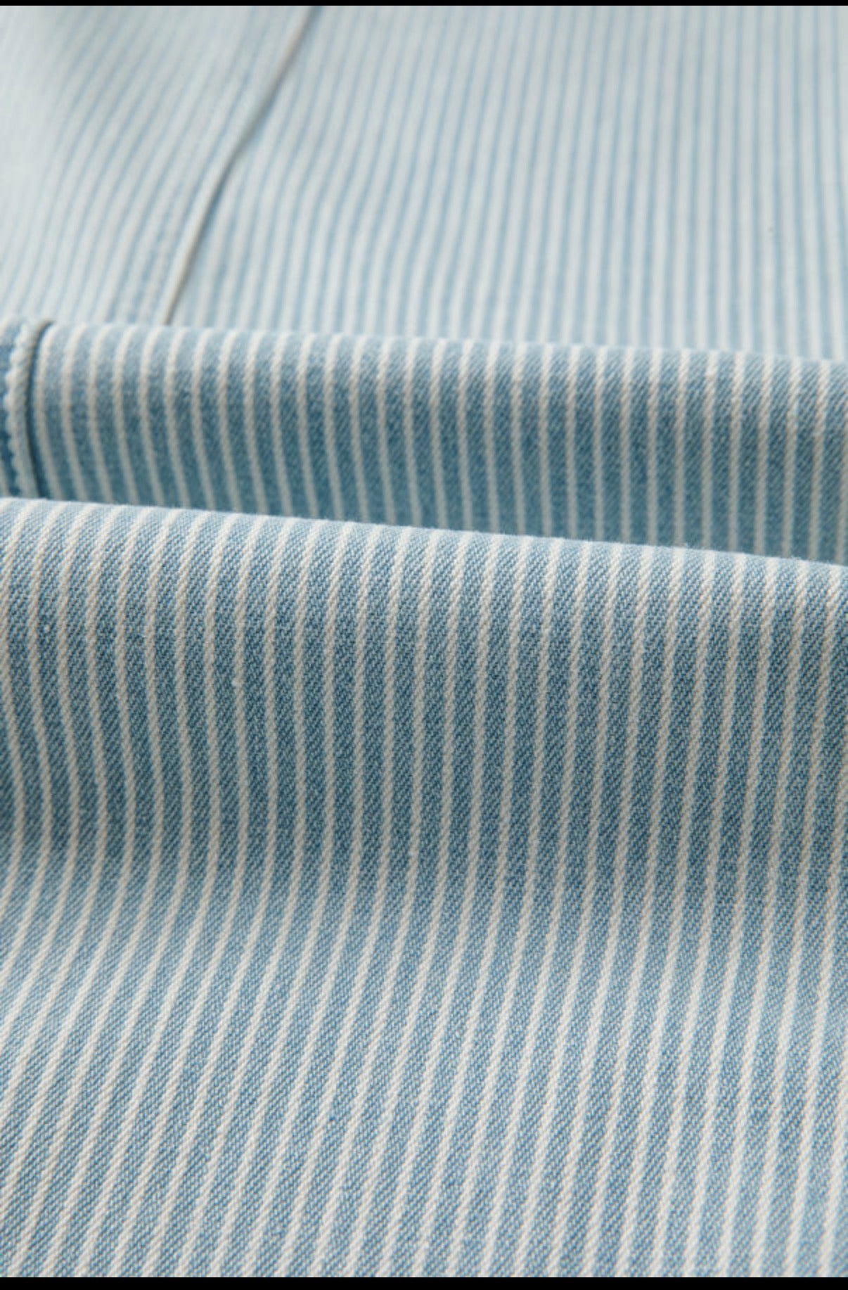 Sky Blue Stripe Drawstring Wide Leg Denim Pants boho clothing, festival outfit, hippie style apparel | Elevated Hippie