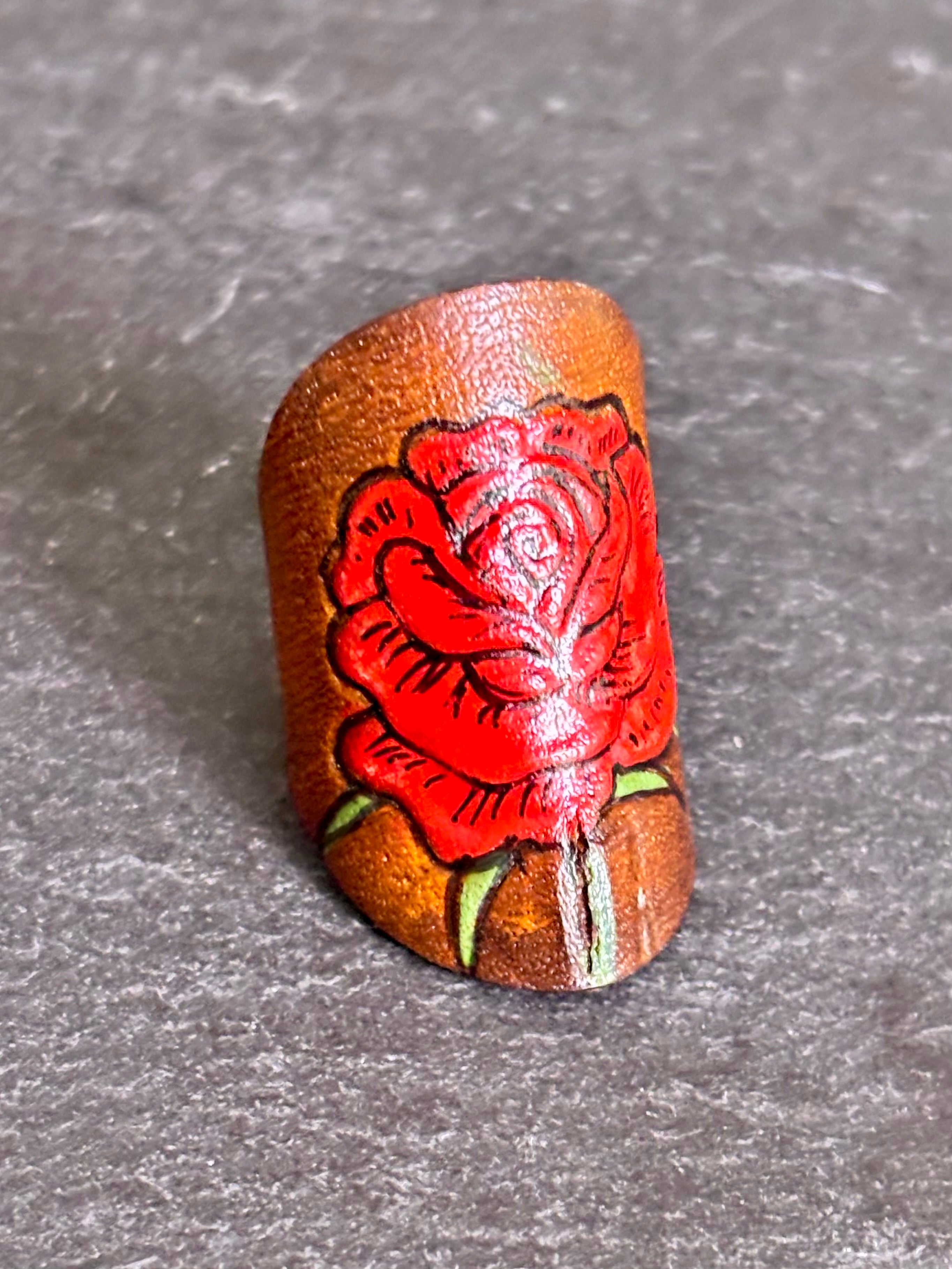 Wildcrafted Leather Handpainted Leather Rings boho clothing, festival outfit, hippie style apparel | Elevated Hippie