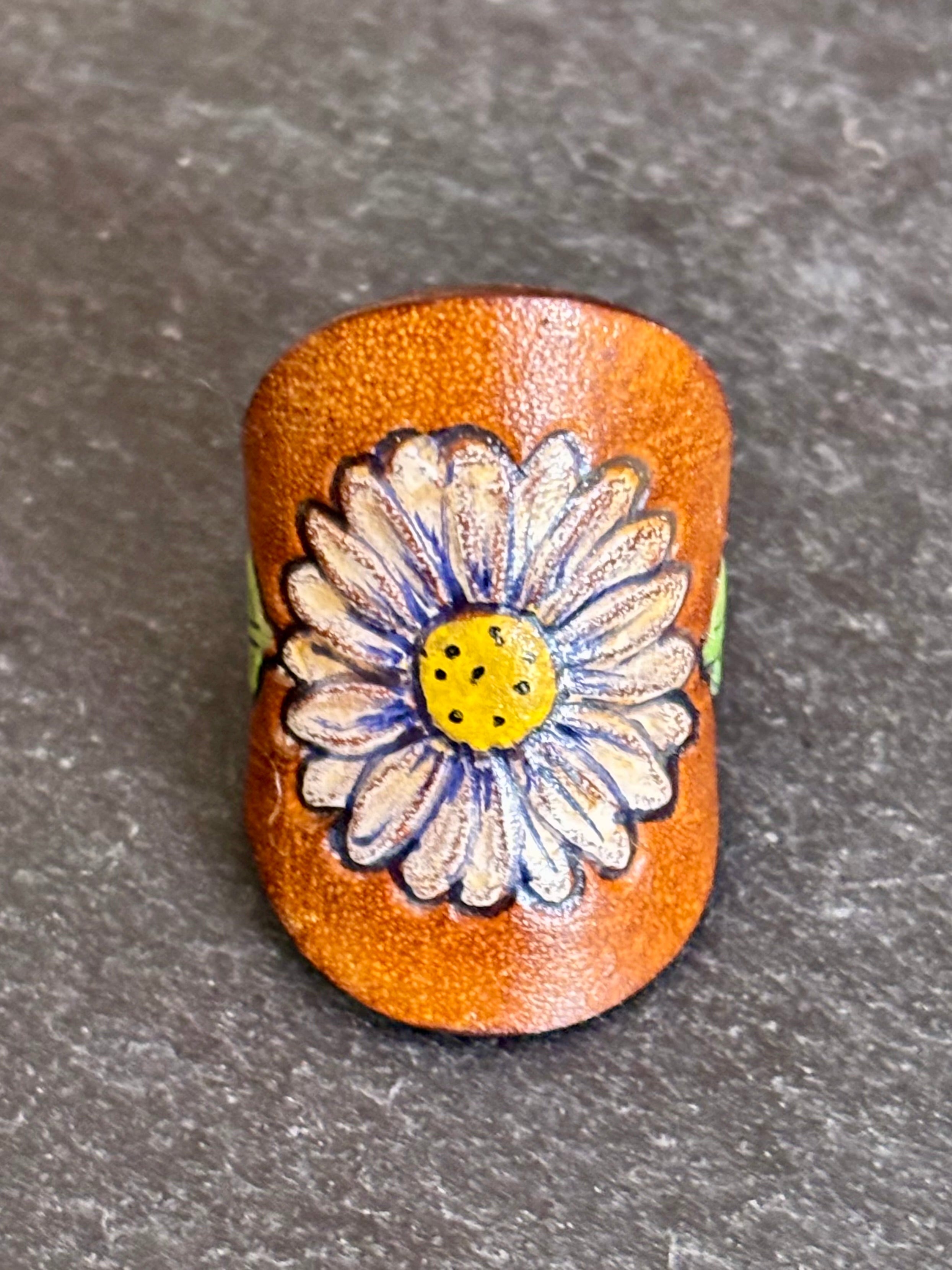 Wildcrafted Leather Handpainted Leather Rings boho clothing, festival outfit, hippie style apparel | Elevated Hippie