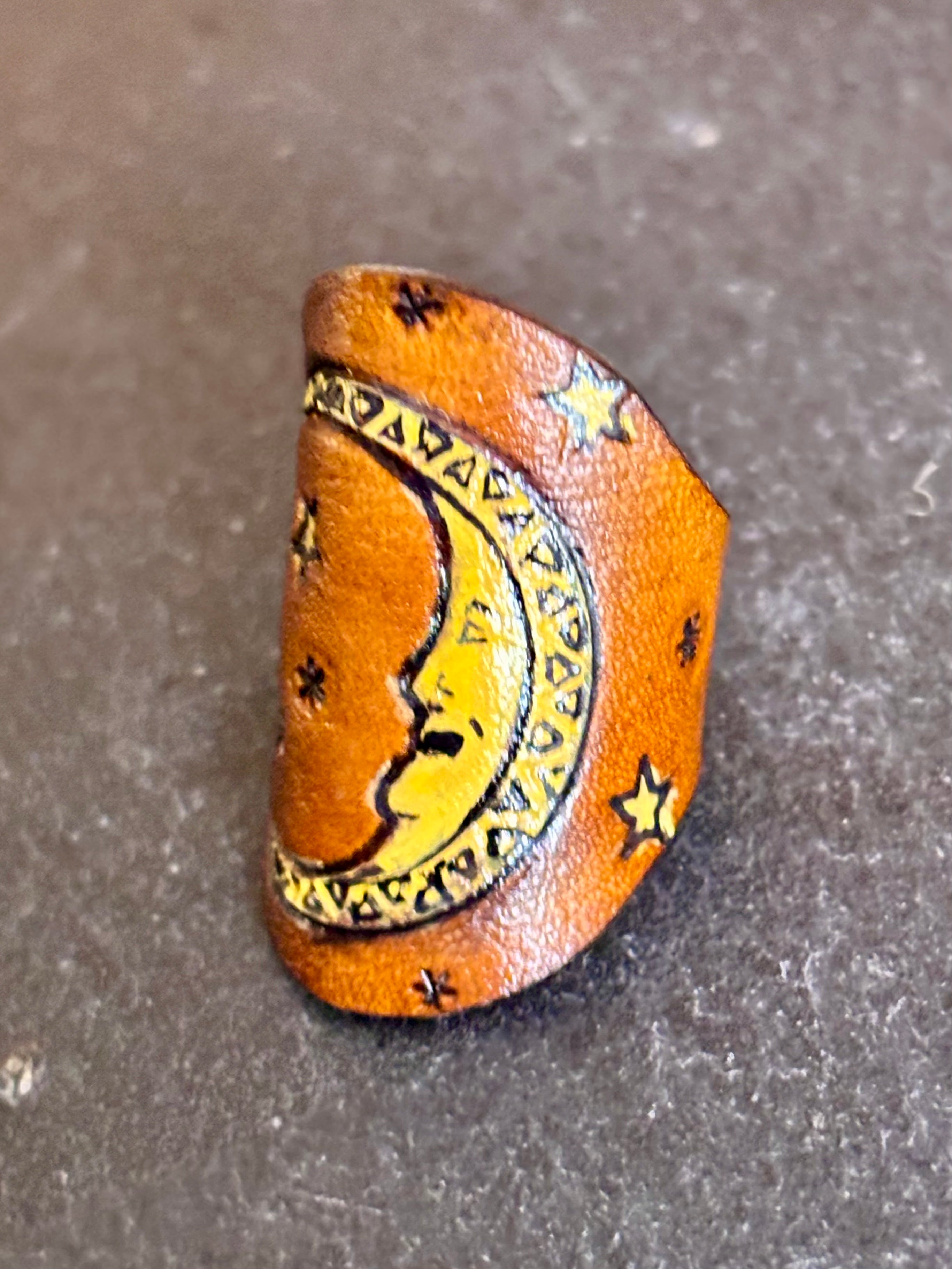 Wildcrafted Leather Handpainted Leather Rings boho clothing, festival outfit, hippie style apparel | Elevated Hippie